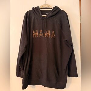 torrid Black Hoodie with Gold 'MAMA' Stud Detail